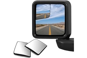 VrooeCoe Convex Stick On Custom Fitted Blind Spot Mirrors Compatible With 2018-2026 Jeep Wrangler JL/JLU & 2018-2026 Jeep Gla