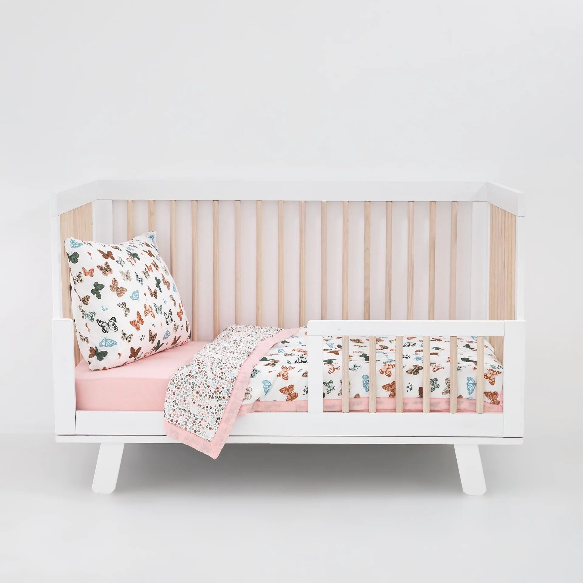Photo 1 of Little Unicorn Toddler Bedding 3-Piece Set | Super Soft & Breathable Muslin Fabric | for Convertible Cribs & Toddler Beds (Butterflies)