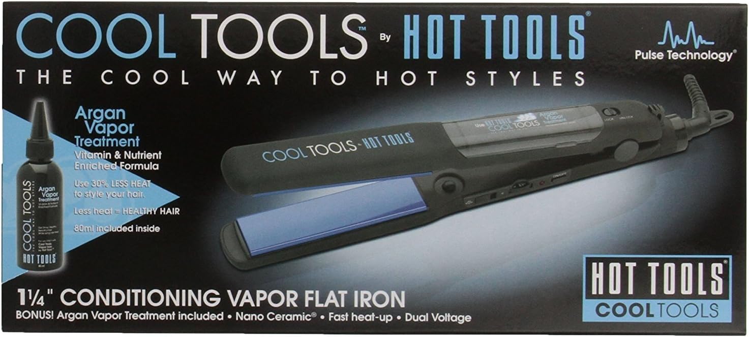 HOT TOOLS Cool Tools 11/4 Inch Conditioning Argan Vapor Flat Iron and
