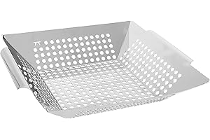 Outset QS70 Square 12-Inch Grill Wok, 12.25 x 13.5 x 3