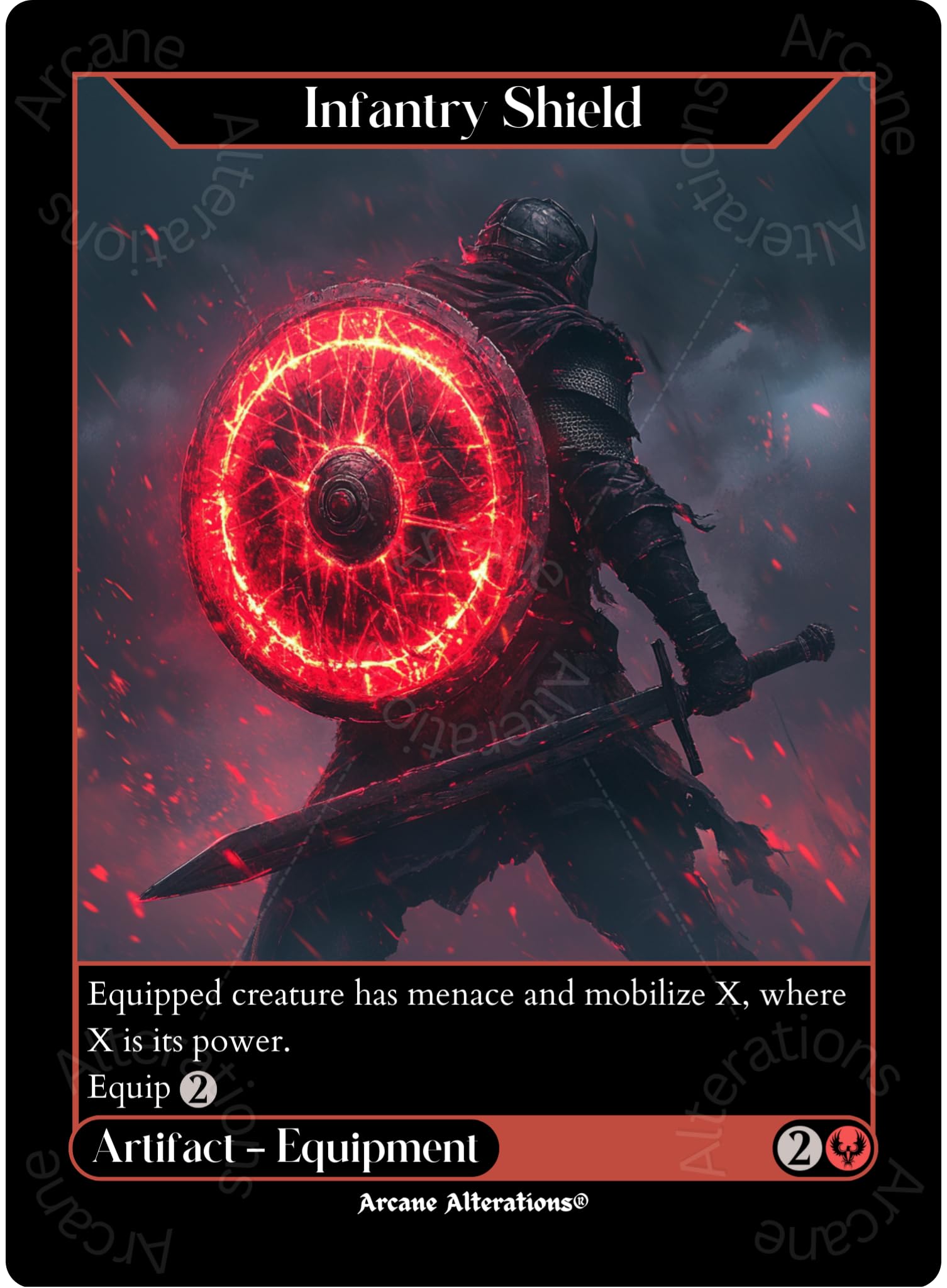 Infantry Shield - Altered Art Custom Proxy Cards