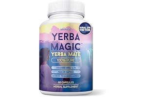BRAINISTA Yerba Magic 100% Yerba Mate Capsules - Clean Energy, Brain Fog Buster, and Gut Health | Natural Caffeine with 60 Servings