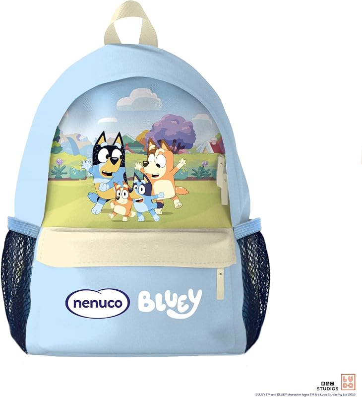 Pack Infantil Mochila Bluey – Edición Limitada, con Champú Suave 200 ml, Jabón Líquido 200 ml y Colonia Nenuco 240 ml