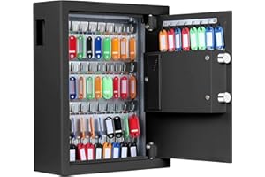 Aprxuvot 30 Position Large Key Box Wall Mount with Code and Spare Keys, Digital Key Lock Box with Adjustable Key Tags, Key Cabinet Wall Mount for Car, Hotels, Office, House