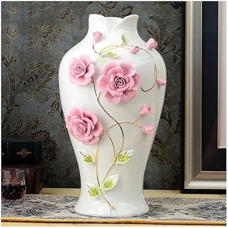 HLL Florero Oficina de Cerámica Europea Decoración de Escritorio Sala