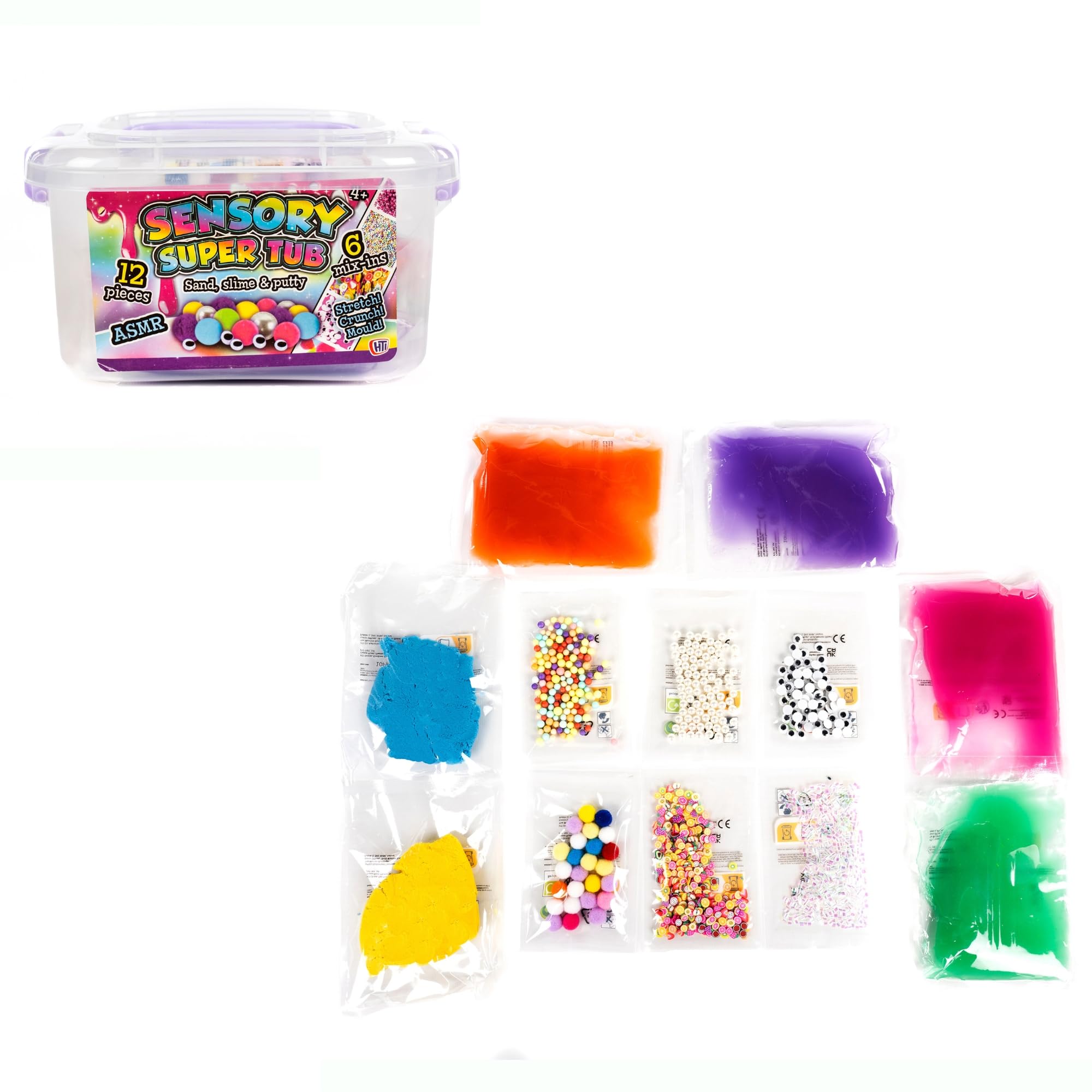 HTI Creative Play Super Sensory Tub for Kids | Calming Sensory Playset for Stress & Anxiety Relief | Ideal for Schools, Clubs & Home | Creative Play Activity Kit | Ages 3+