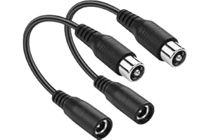 PNGKNYOCN 2A DC Power Cable,2 Pack DC 5.5 x 2.1mm Female to 8mm RCA Male Power Adapter Cable,for Skateboard Bikes, Balance Bi