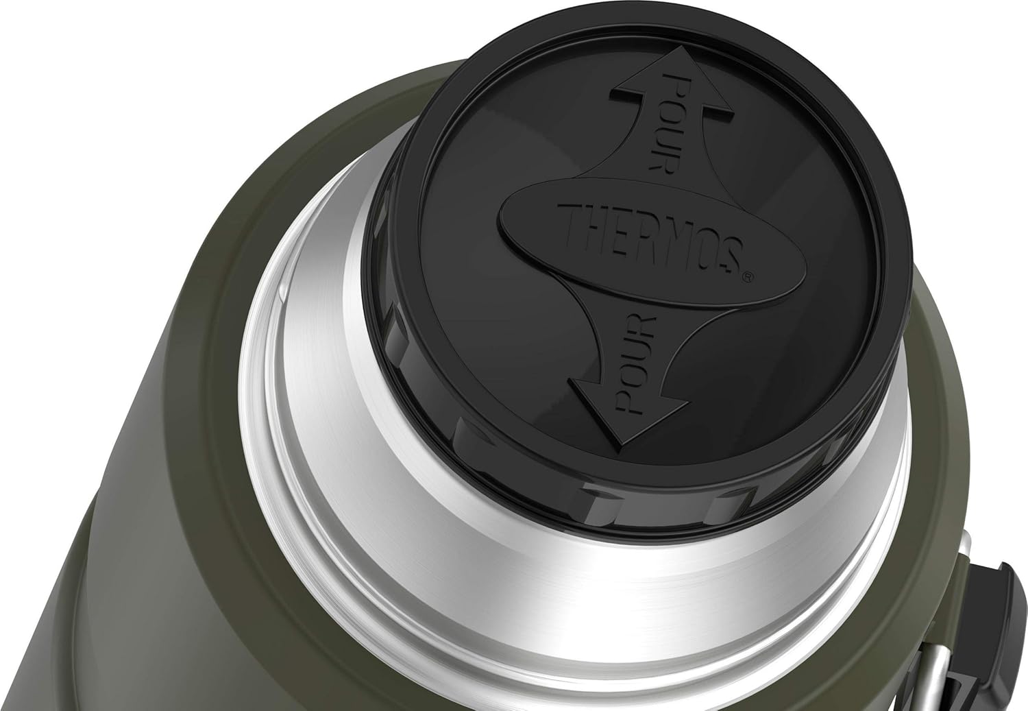 Thermos Stainless King 40 Ounce Beverage Bottle, Matte Black: Kitchen & Dining