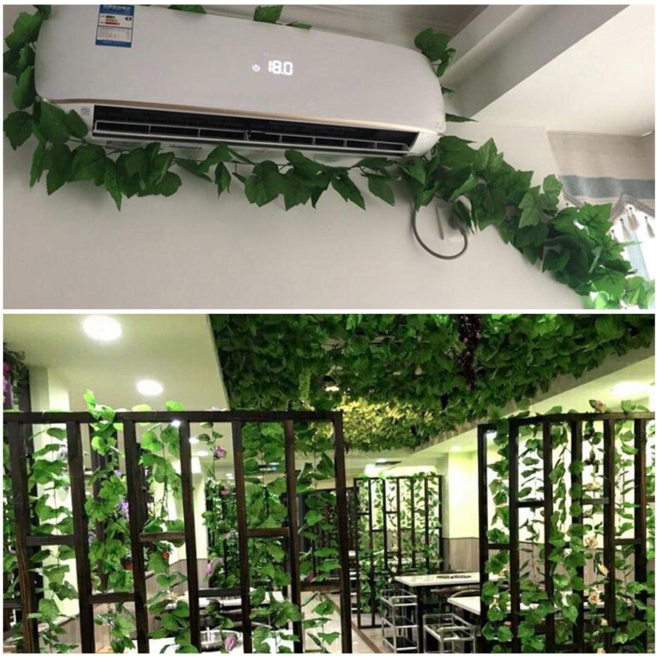 Bluelliant Plantas Artificiales Exterior Interior Hojas Artificiales De