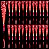 NUDALA 36 Pack Red Glow Fiber Optic Wands Bulk Light up Wand Glow Sticks with 3 Lighting Modes for Christmas Valentine's Day 4th of July Concerts Clubs Wedding Birthday
