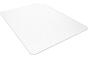 HOMEK Large Chair Mat for Carpet, Easy Glide Plastic Carpet Floor Protector Mat for Office Chairs for Work & Home (46" x 60", for Carpeted Floors)