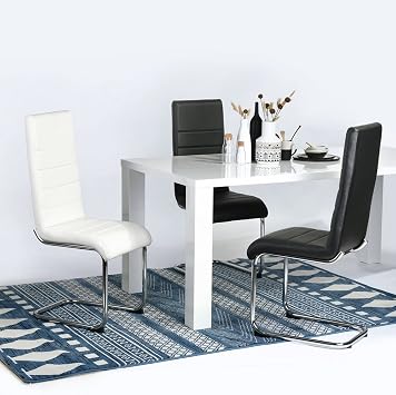 Fanilife Chaises De Salle A Manger Lot De 2 Luxe Elegant Pu Haute