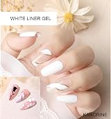 Kanorine Gel Polish Swirl Nail Art White 8ml French Line Liner view 3
