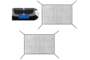 Hugwits 2 PCS Car Grille Protection Nets, 43.3" x 29.5" High-Density Front Grill Air Intake Dustproof Net with Hooks, Anti-Willow Catkins Car Radiator Protective Mesh for Most Cars (Black)