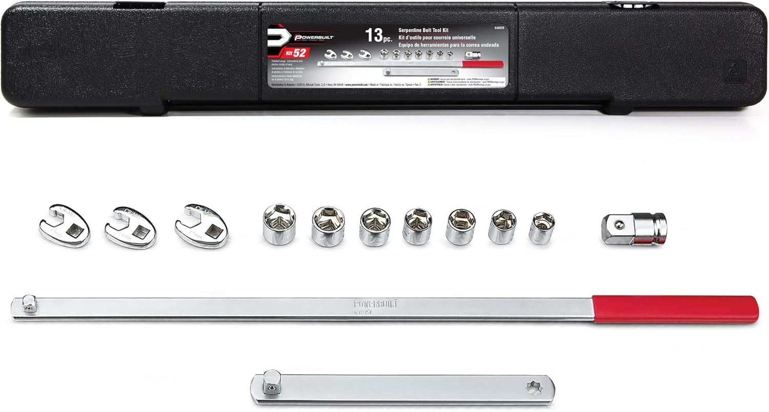 Powerbuilt Alltrade 648629 Kit 52 Serpentine Belt Tool Set: Home Improvement