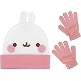 Molang Beanie Hat, Winter Knit Cap with Cuff