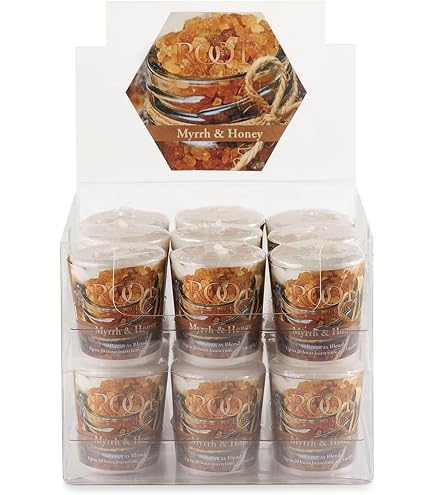 Root Candles Duftkerze – 20h Brenndauer, Bienenwachsmischung, Kaffeerösterei-Duft, 18er Pack