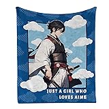 Anime Throw Blanket Gifts for Women, Just A Girl