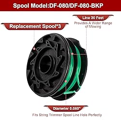 DF-080 DF-080-BKP String Trimmer Spool Compatible