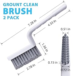 Lumkew Grout Cleaner Brush V Shape, Stiff Grout