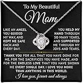 To My Mom Necklace Gifts Meaningful Gift to Mom from Son Without You There Is No Me – I Love You Necklace, Sentimental Mother's Day Gift for Mom from Son, Unique Moms Birthday Gift Ideas