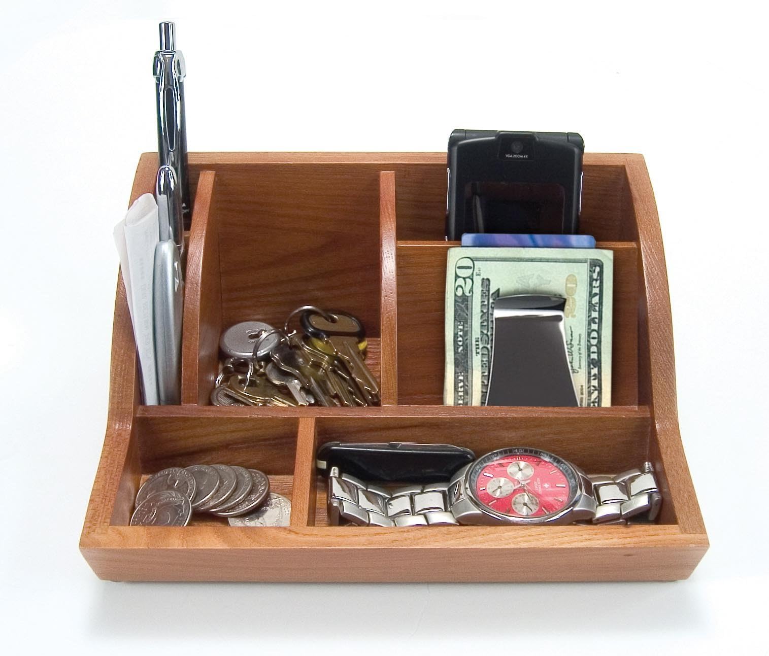 Storus Smart Valet Tray-Desk, Night Stand Personal Organizer