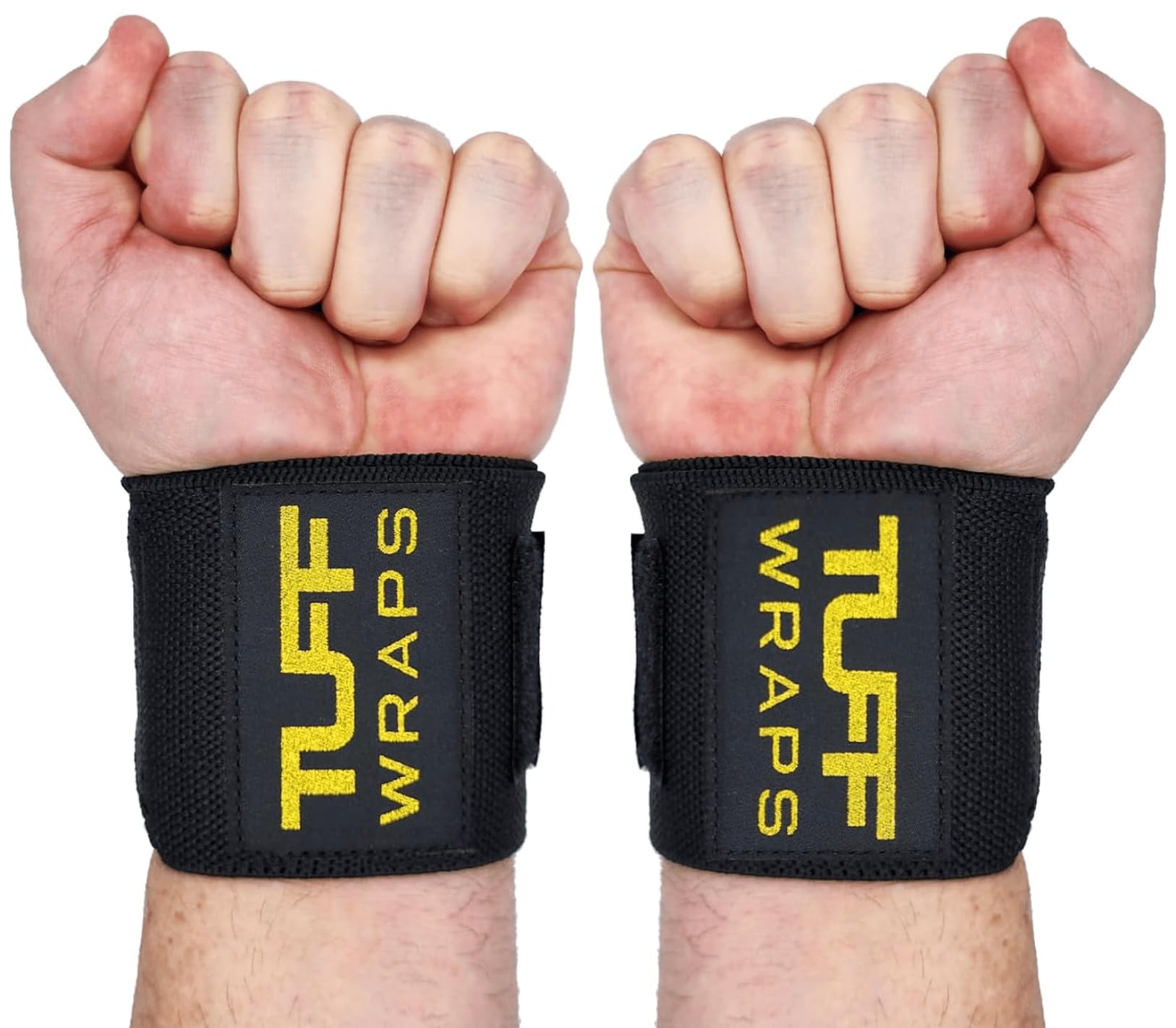 TuffWraps 16" Wrist Straps for Gym - No Thumb Loops