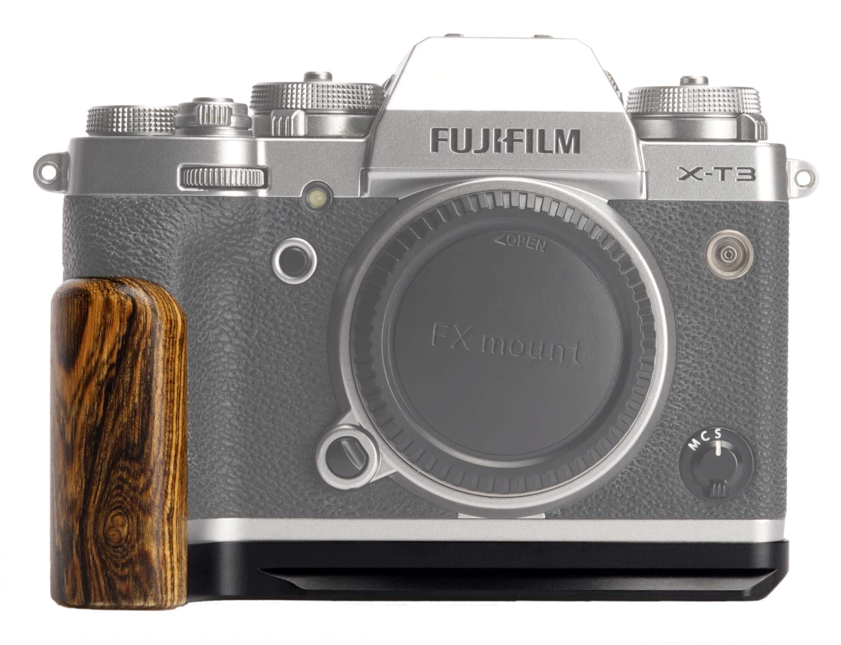 WEPOTO XT3-M Hand Grip Quick Release Plate L Bracket QR Plate Compatible with Fujifilm X-T3 Camera -Aluminium Bocote