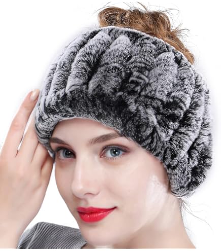 yUhe2018Cw Yu He Rabbit Fur Headband - Winter Knit Neck  display picture 3