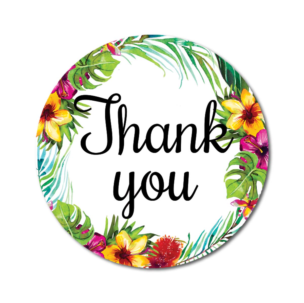 Darling Souvenir DIY Thank You Stickers DIY 45 Pcs Border Round Elegent Chic-1.6 Inches