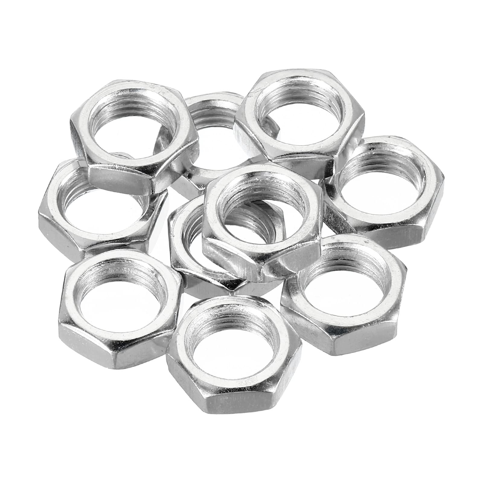 PATIKIL M14 x 1.5 Steel Hex Nuts, 10 Pack Metric Thread Zinc Plated Finished Hardware Nuts Screw Bolt Fasteners 7mm Height