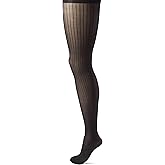 Hanes Script Women's Fashion Pinstripe, Control Top, Sheer Toe, Tights