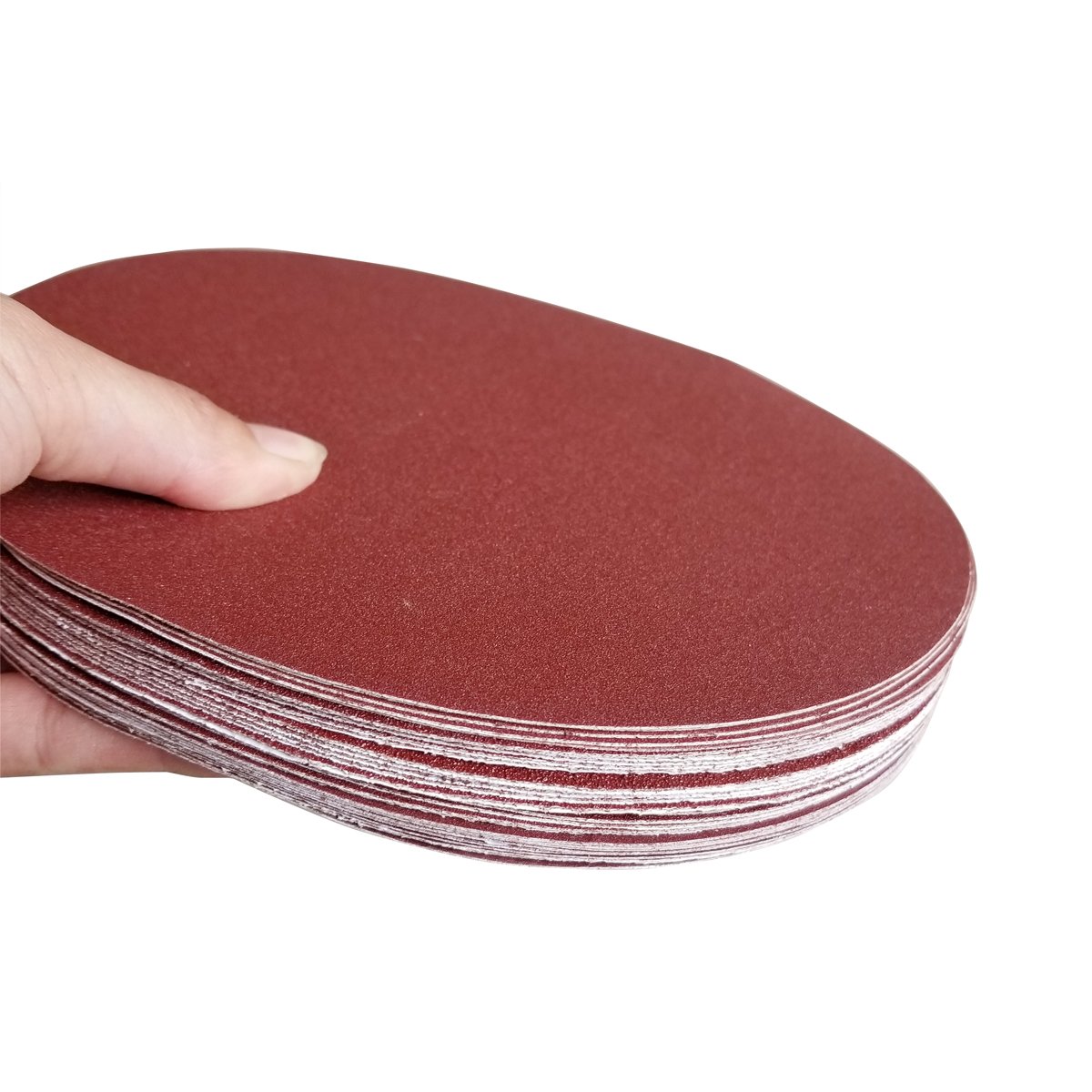 30 PCS 8-Inch NO-Hole PSA Aluminum Oxide Sanding Disc, Self Stick(5 Each of 80 100 120 180 240 400): Industrial & Scientific