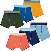 Saint Eve Kids Boys 100% Cotton 6 Pack Underwear Set - Soft & Breathable Comfort - Multi Pack Boxer Briefs Sets for Kids
