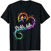 I Love Pickleball Watercolors Funny Pickleball Girl Player T-Shirt