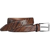 Johnston & Murphy mens Diagonal-etched Belt