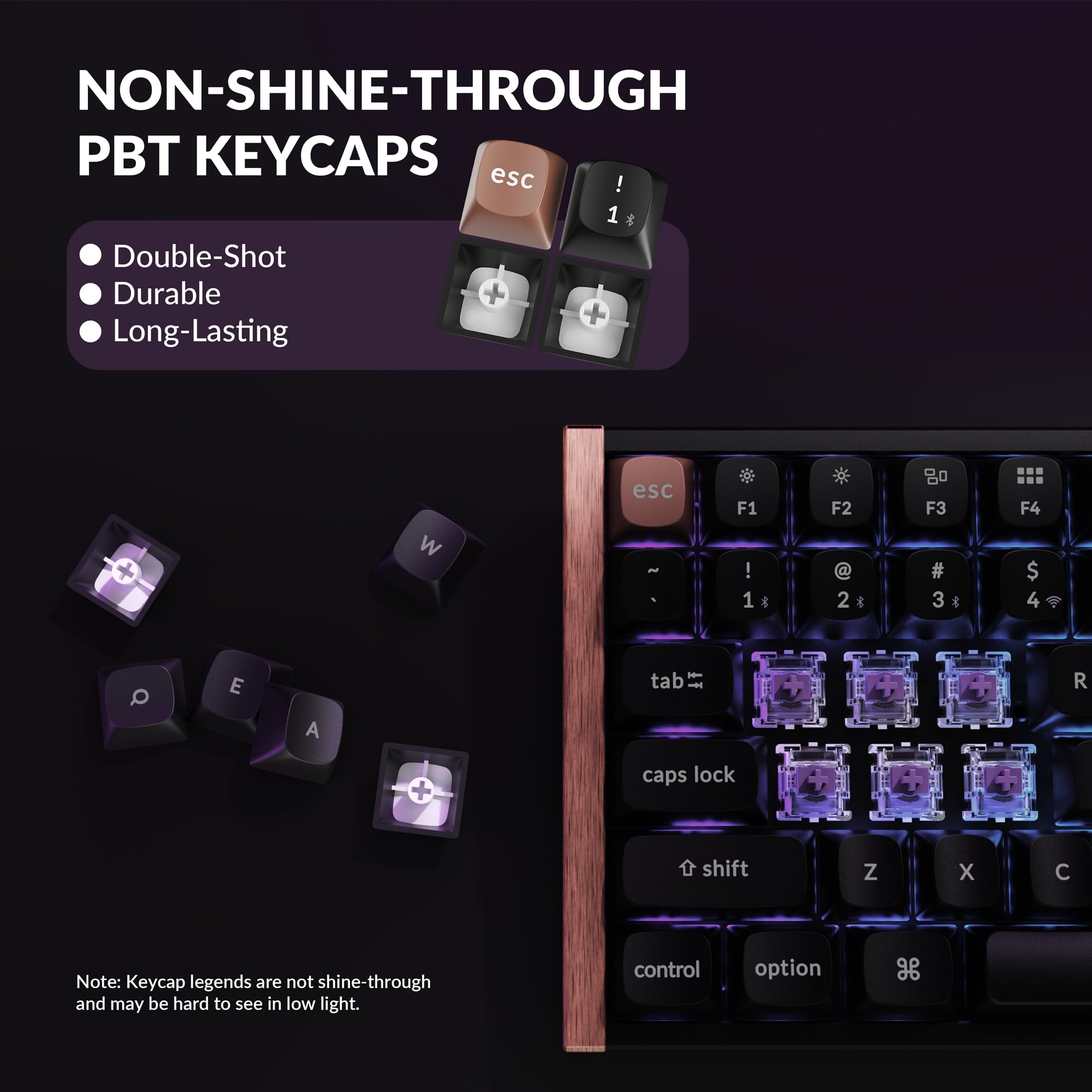 Keychron K2 HE Rapid Trigger Wireless Custom Mechanical Keyboard with Hall Effect Gateron Double-Rail Magnetic Switch, QMK 2.4 GHz Bluetooth 5.2 RGB Compatible with Mac Windows Linux (Aluminum + Wood)