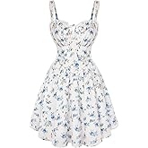 SCARLET DARKNESS Floral Corset Dress Sundresses for Women 2026 Summer Mini Graduation Dress