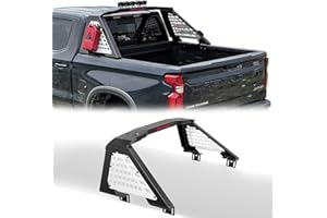 LOX ROX Explore O Sport Roll Bar with Detachable Side Guardrail for Ford F-150/250,Silverado 1500, Ram 1500/2500, Sierra,Tundra, Adjustable No-Drill Installation | Light Mount