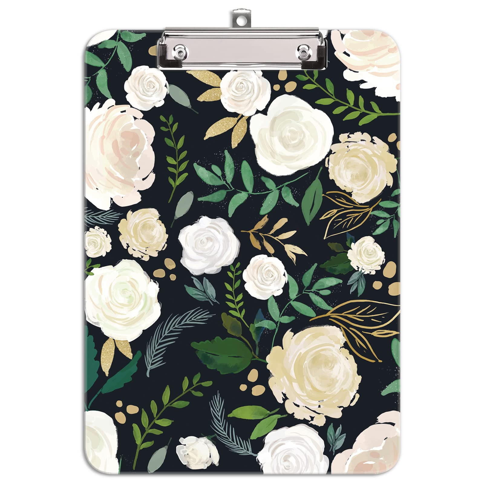 Hnogri Plastic Clipboard A4, Fashion Design A4 Letter Size Clipboards & Forms Holders for Office Supplies Lawyers,School Students and Kids, Low Profile Clip Cute Clipboard Folder, Carnation — image 1