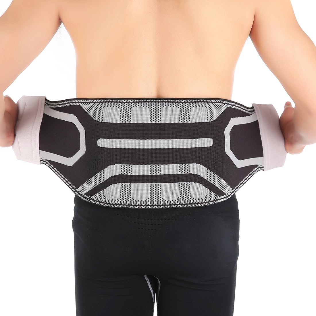 Magnetic Stones And Sprial Stays Waist Supporter Prevention Back Pain Belt Lumbar Fixation And Protective Posture Breathable Stretchy Non-Slip Volleyball Climbing Outdoor Sports Use Unisex