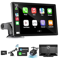 HAUXIY Wireless Apple Carplay Screen for Car 4K
