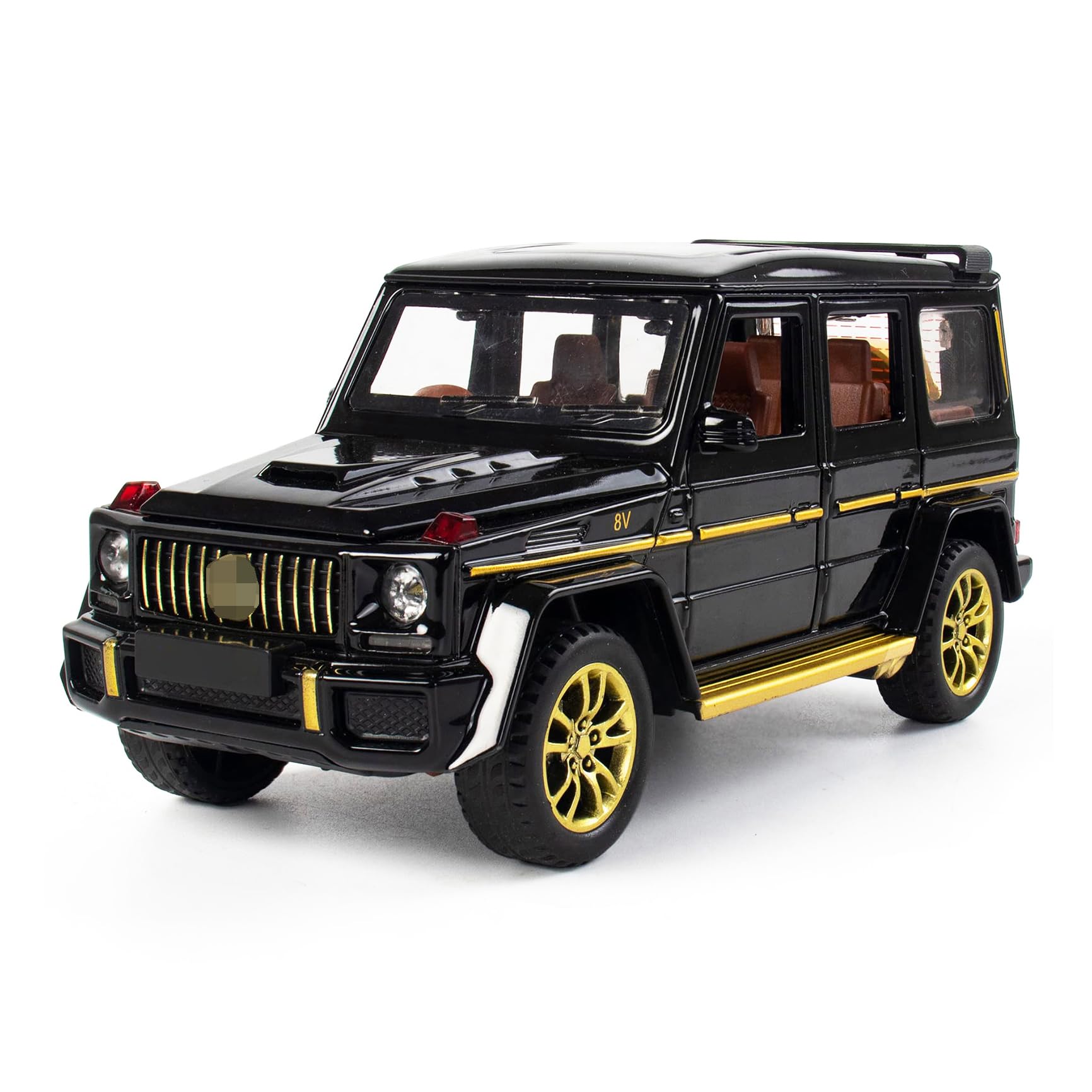 MODVKVK G63 AGM 1/32 Toy Model Car with Light & Music, Pull-back Function, Alloy Die-cast, Ideal for Children from 3 Years and Car Collectors (Black)