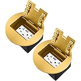 JACEPFY Floor Outlet Recessed Floor Outlet Box Fast Charging 4.8A USB A+Type C Port 20 Amp Receptacle Kit - 2 Pack (Gold)