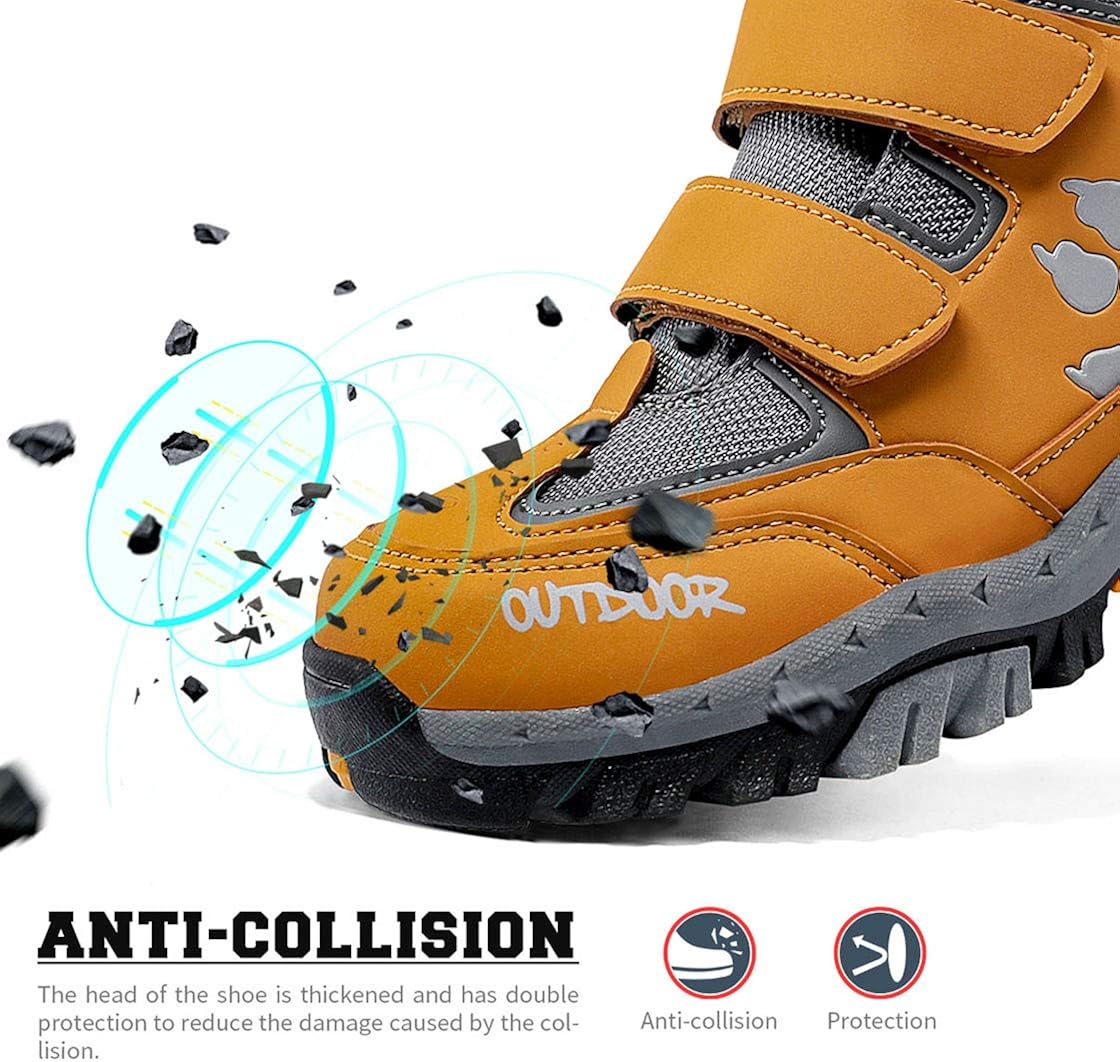  | Kid Snow Boots for Boys Snow Shoes Winter Boots for Girl Sneaker Hiking Boots Outdoor Steel Buckle Anti-Slip Boots(Toddler/Little Kid/Big Kid) | Snow Boots