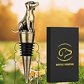 LKKCHER Labrador Retriever Wine Stopper, Dog Wine Gifts for Men Dog Lovers, Father Day Gifts Christmas Gifts Birthday Gifts for Men, Bottle Stoppers for Wine Champagne, Bronze with Gift Box