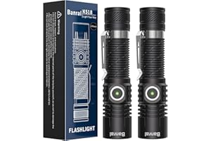 BANRAL Rechargeable Tactical Flashlights, High Lumens Small Mini USB-C LED Flashlight, Compact EDC Flash Light, 4 Modes&Memory Function, Waterproof Pocket Lights for Home,Camping,Emergency,Christmas Gifts