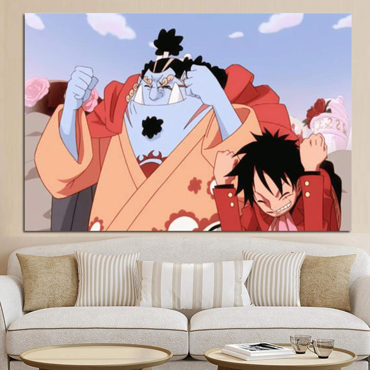 Amazon アニメワンピースキャラクターポスターリビングルーム寝室装飾子供部屋装飾壁画hdプリントキャンバス油絵x30cm 8x12inch フレームなし ポスターb ウォールステッカー オンライン通販