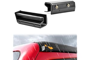 JAKISIMA 2 PCS Car Roof Gutter ABS Anti-Scratch Wear-Resistant Environmentally Friendly Soft Rubber Roof Rain Diverter Modification Accessories for 2018-2025 Jeep Wrangler JL 4XE Gladiator JT