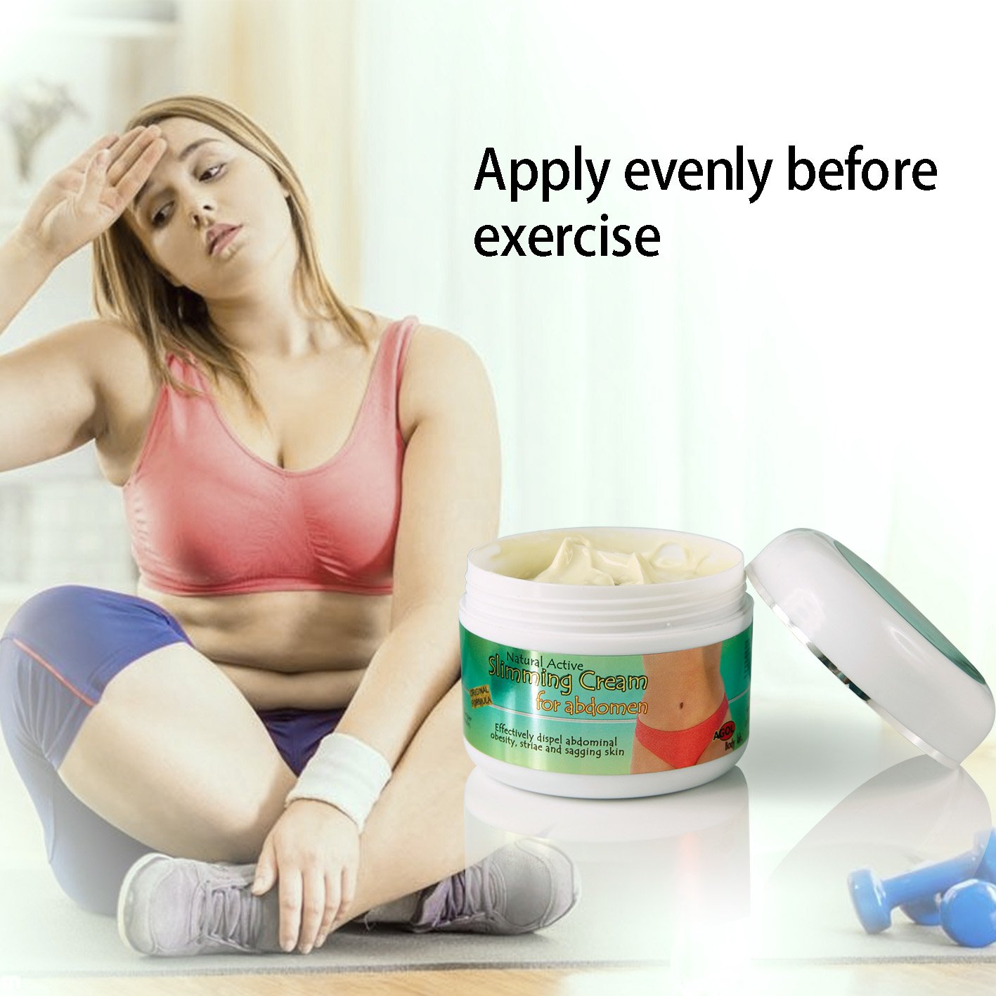 Slimming Cream Anti Cellulite Abdomen Organic Natural Body Slimming Treatment, Skin Tightening Improves Sagging Skin - Slimmer Healthier Lifestyle Treatment, 7 Oz from Agol BodyLab